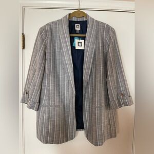 Gray Striped Women’s Blazer